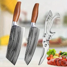 Japanese Kitchen Knives Stainless Steel Meat Cleaver Slicer Hand Forged Chopper