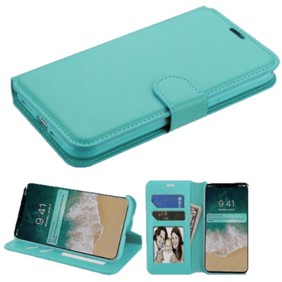 For Samsung Note 10 Plus Leather Flip Wallet Phone Holder Protective Cover TEAL