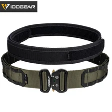 IDOGEAR 2" Tactical Belt Combat Quick Release Metal Buckle Mens Belts MOLLE Camo