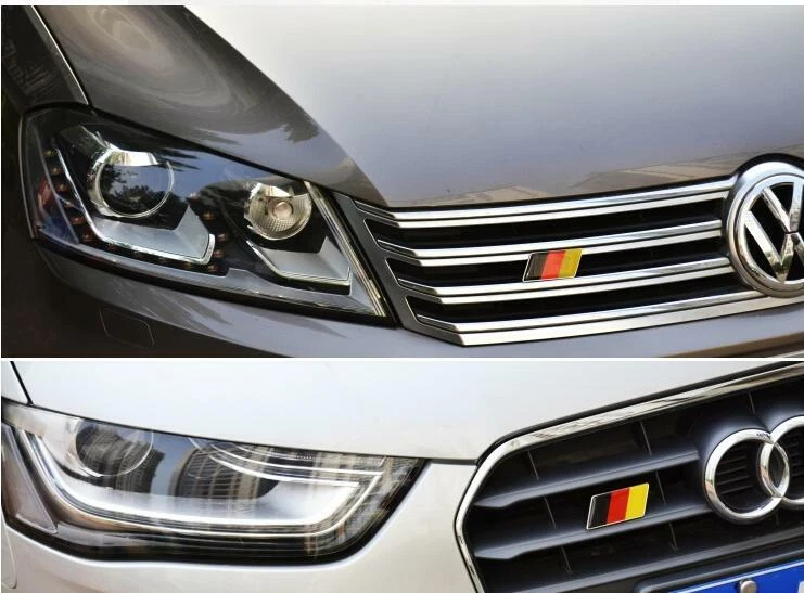1x Germany Flag Car Resin Front Grille Grill Emblem Badge Sticker For Volkswagen - Image 2 of 4