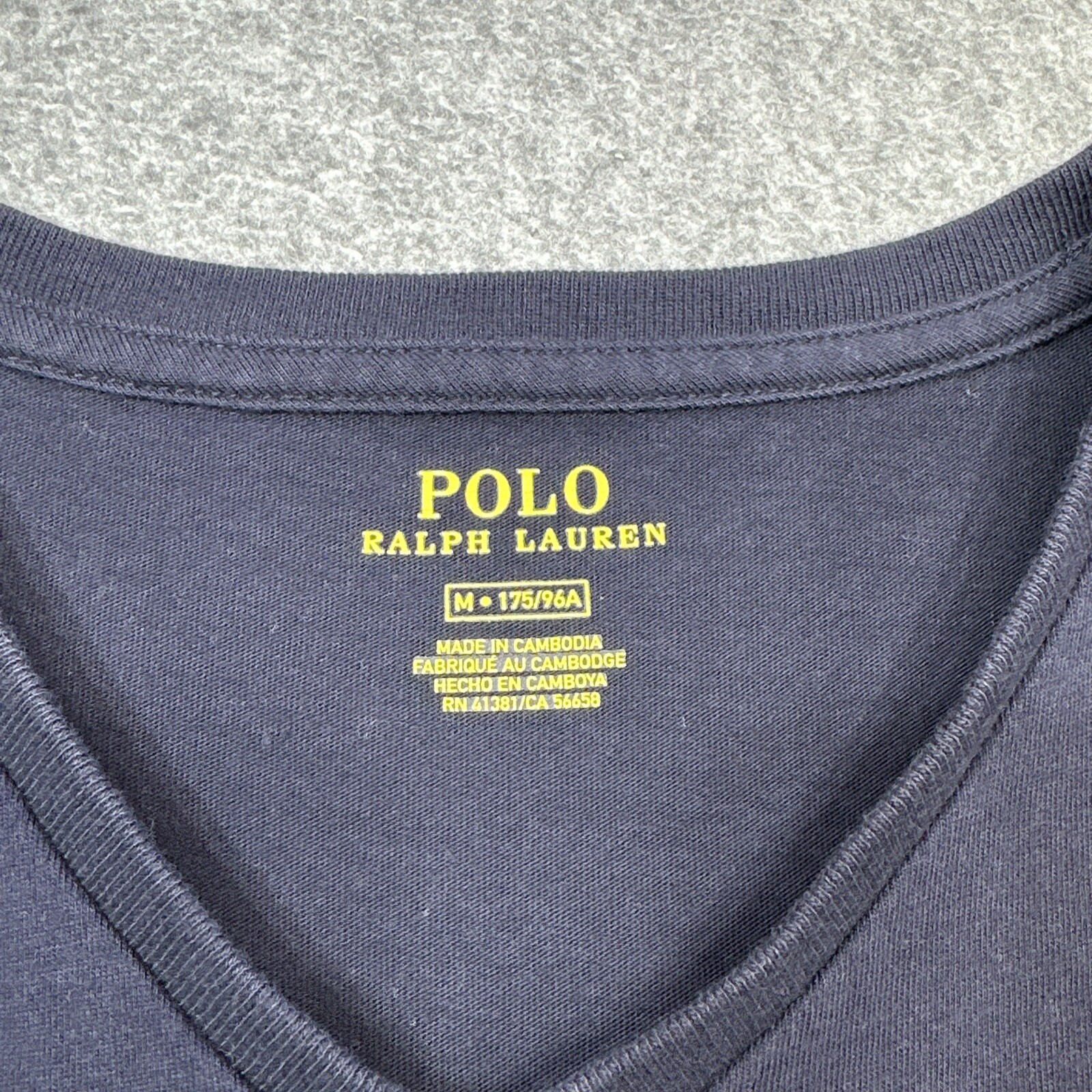 Polo Ralph Lauren camicia uomo blu medio scollo a V rosso pony preppy casual estate