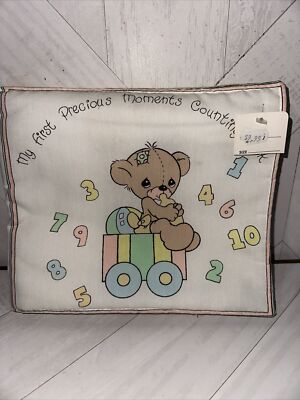 My First Precious Moments Counting Book Quilted Soft Padded Fabric Ricrac 10x10''