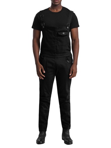 Men Jumpsuit Denim Streetwear Bodysuit Pants Playsuits Overalls Coveralls Cargo - Picture 20 of 51