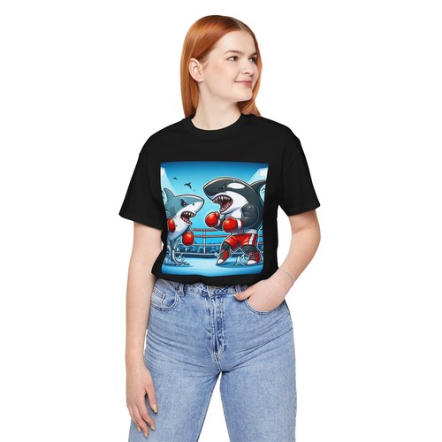 Great White Shark vs Killer Whale T Shirt Multiple Sizes and Colors - Picture 5 of 25