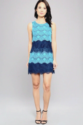 Jessica Simpson Blue/Navy Sleeveless Ruffle Tiered Lace Sheath Dress Size 8 1583 | eBay Jessica Simpson Blue/Navy Sleeveless Ruffle Tiered Lace Sheath Dress Size 8 1583 | eBay