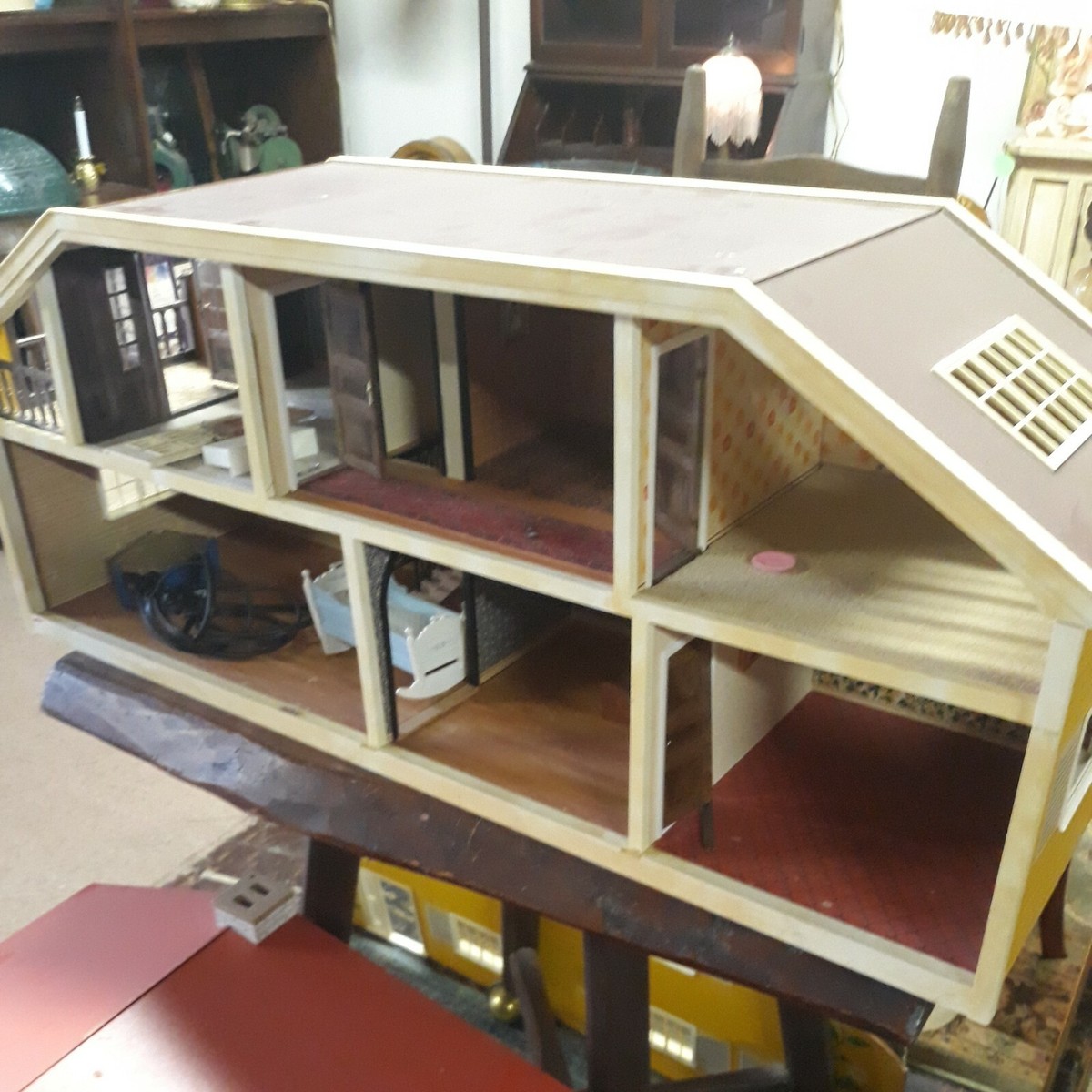 Lundby 1970's Vintage Stockholm Dollhouse Collectible Rare 70s back piece