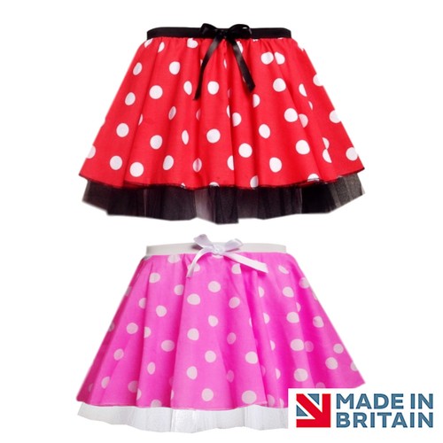 MINNIE MOUSE Estilo Tutú Falda DANZA Tropa Disfraz ROJO/ROSA HECHO EN REINO UNIDO | eBay