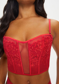 Ann Summers Icon Corset Bustier Size M 12/14 Red RRP &pound;40