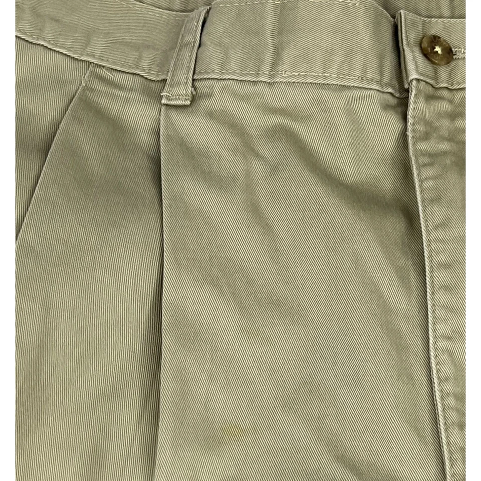 Lee Pleated Front Khaki Chino Dress Pants Men's Size 38 Tan Tapered High Waisted - Image 3 of 4