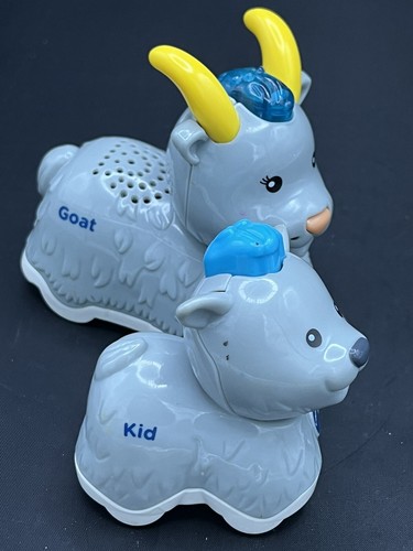 V-Tech Go Go Smart Tiere Mutter ZIEGE & BABY KIND ZIEGE Bauernhof Freunde sprechen ~ funktioniert!