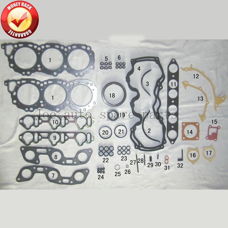 シール VG30E J30 Engine Full gasket set kit for Nissan Navara D21/Maxima