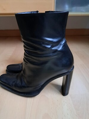 Vivien Lee Stiefeletten Stiefel Schuhe Gr. 37 Schwarz Echt Leder Top Zustand