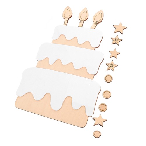 Wooden Cake Decoration Birthday Sign Signs Baby Decorations Wall