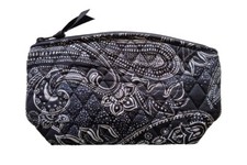 NWT Vera Bradley Medium Travel Cosmetic in Stellar Paisley Black Quilted Cotton