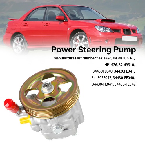 Power Steering Pump 34430FE040 Fit Subaru Impreza WRX STI 2002-2007 w/ Pulley U8 - Picture 2 of 12