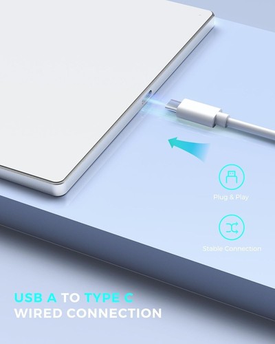 Seenda Upgraded Touchpad for Windows 10/11, External Wired Thin Aluminium USB Tr - Photo 4/8