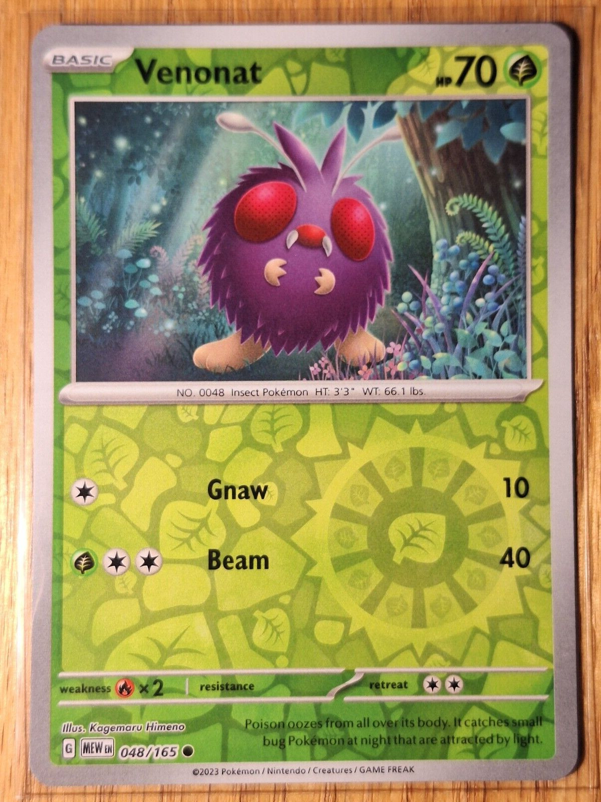 Pokémon - S&V 151 - NM/M Venonat 048/165 Reverse Holo