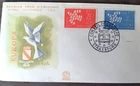 FRANCE EUROPA SET  1961 DOVES COUNCIL OF EUROPE LENS MARQUIES DEPOSEE CACHET FDC