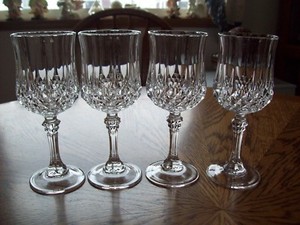 Longchamp-Cristal-d-039-Arques-Wine-Glasses-6-1-2-034-Set-of-4