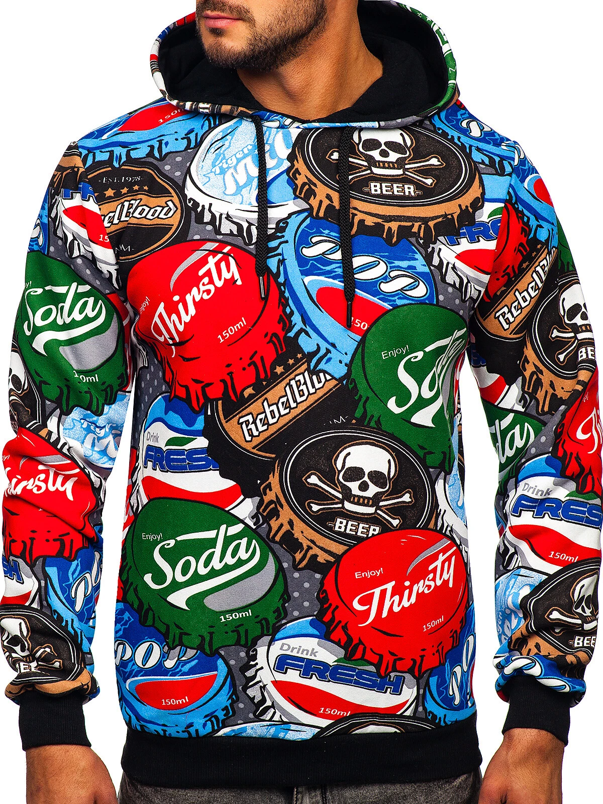 SACAI Felpa con cappuccio felpa con cappuccio pullover pulli uomo stampa uomo stampa bolof print