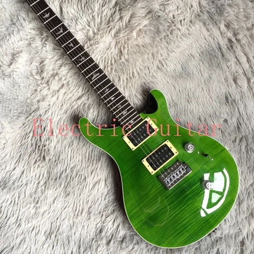 Hot Sale Grass Green CE 24 Electric Guitar 2H Pickups Chrome Hardware Black Back
