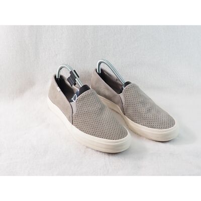 Keds WH60960 Womens Double Decker Slip On Sneakers Gray Perforated