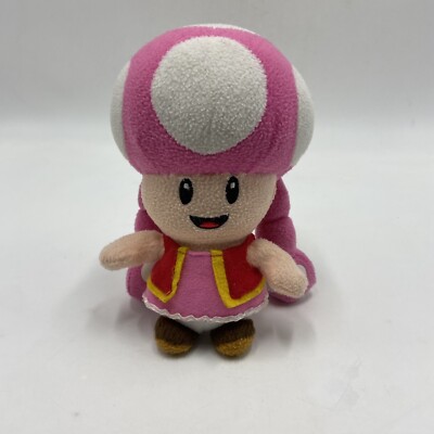 Super Mario Toadette Pink San-ei Sanei Plush 7'' Toy Doll Japan