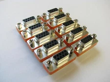 (LOT OF 10) NULL-A-9MF 9-Pin DB9 Male to Female Mini Null Modem Adapter