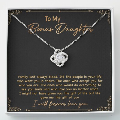 To my Bonus Daughter Necklace, Bonus Daughter Gift From Stepmom, Step  Daughter