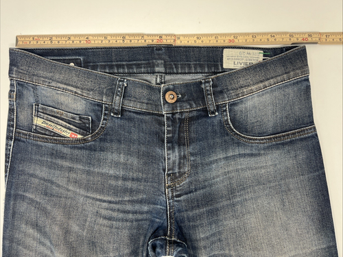 Diesel Livier Jeans W30 L33 Mens Blue Slim Skinny Straight Fit Denim *Hole - Picture 9 of 17