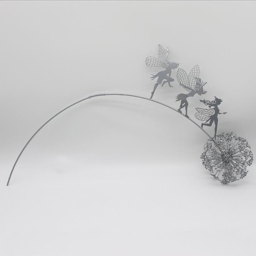Feen und Pusteblumen tanzen zusammen Garten Pfähle Deko Garten Kunst Rasen Ornament - Bild 10 von 27