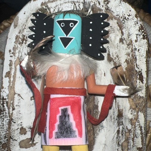 Navajo Krähenmutter Kachina 7“ Künstler signiert Livingston - Bild 1 von 7