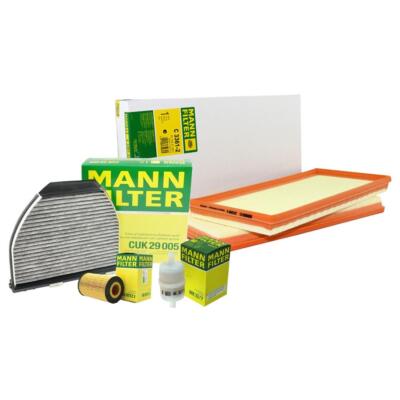 Mann Oil Air Carbon Cabin Fuel Filter Service Kit For Mercedes S212 E63 AMG 6.3
