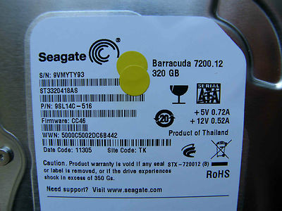 320GB Seagate ST3320418AS / 9SL14C-516 / CC46 / TK / 100535704 REV C