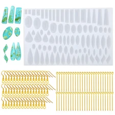 101pcs Resin Mold Jewelry Pendant Moulds DIY Making Casting Epoxy Craft Tool