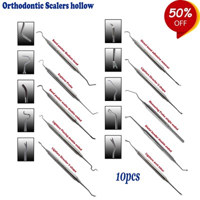 10 PCs Kieferorthopädie Ligaturinstrument Bandstopfe Scaler / Sonden doppelendig