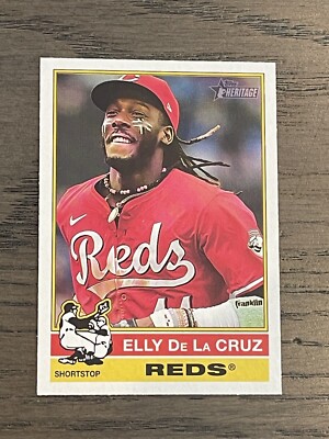 2025 Topps Heritage Flipped Bat Variation Elly De La Cruz #263