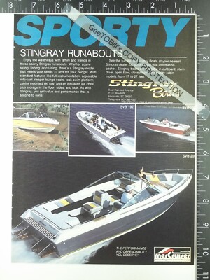 1988 ADs for Sunbird SPL 174 170 173 & Stingray SVB 205 198 192 176 boat yacht