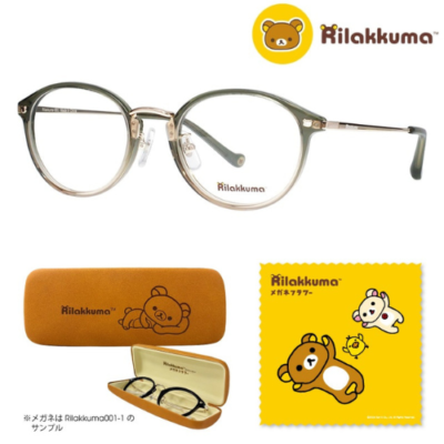 Rilakkuma Glasses Eyeglass Acetate Metal Frame Clear Khaki  display picture 2