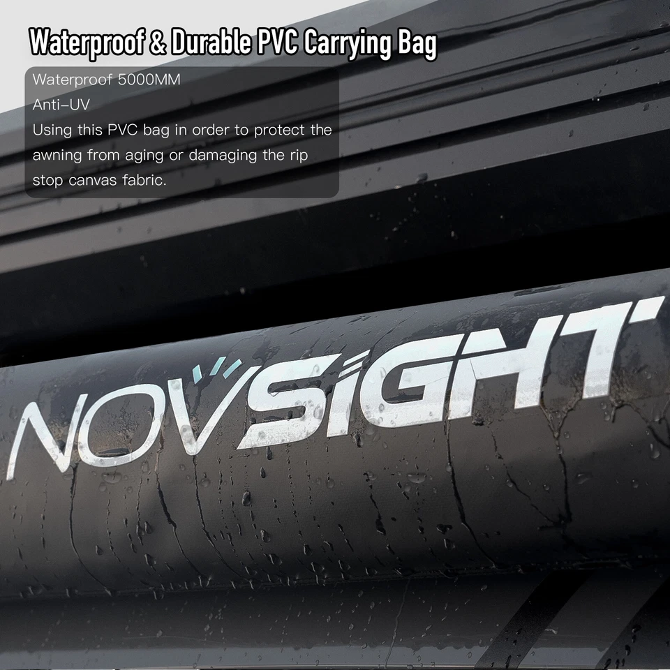 Toldo lateral para automóvil 6,5 x 8,2 pies tienda parasol SUV camping al aire libre viaje gris Foto 2 de 4