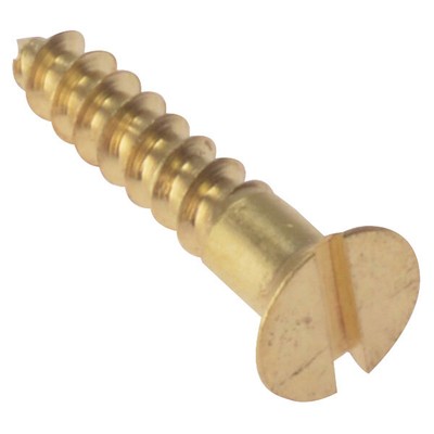 Fastenere Viti A Macchina Ottone Massiccio 12-24 X 7/8" - Testa Piatta Scanalata - Confezione Da 50 Pezzi