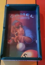 Vintage 1992 Camel Lights Joe Cool Cigarette Billiard Pool Table Ashtray Man Cav