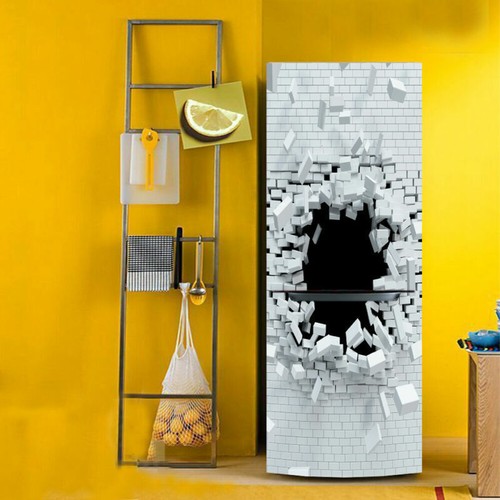 Pegatina 3D Autoadhesiva Puerta Pared Nevera Envoltura Mural Decoración Diferentes Estilos - Imagen 26 de 81
