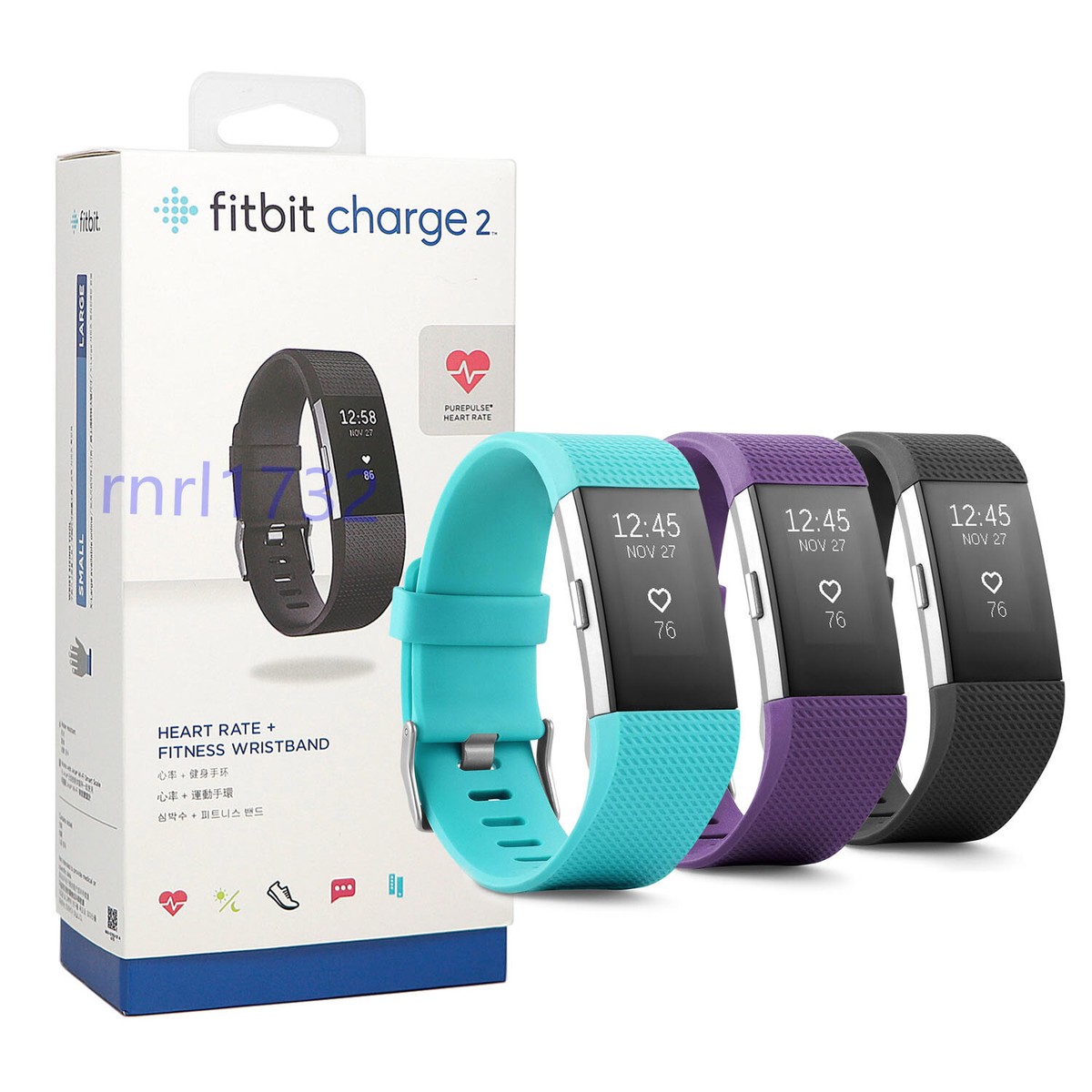 Fitbit Charge 2 HR Heart Rate Monitor Fitness Wristband Tracker -Small Large Fitbit Charge 2 HR Heart Rate Monitor Fitness Wristband Tracker -Small Large