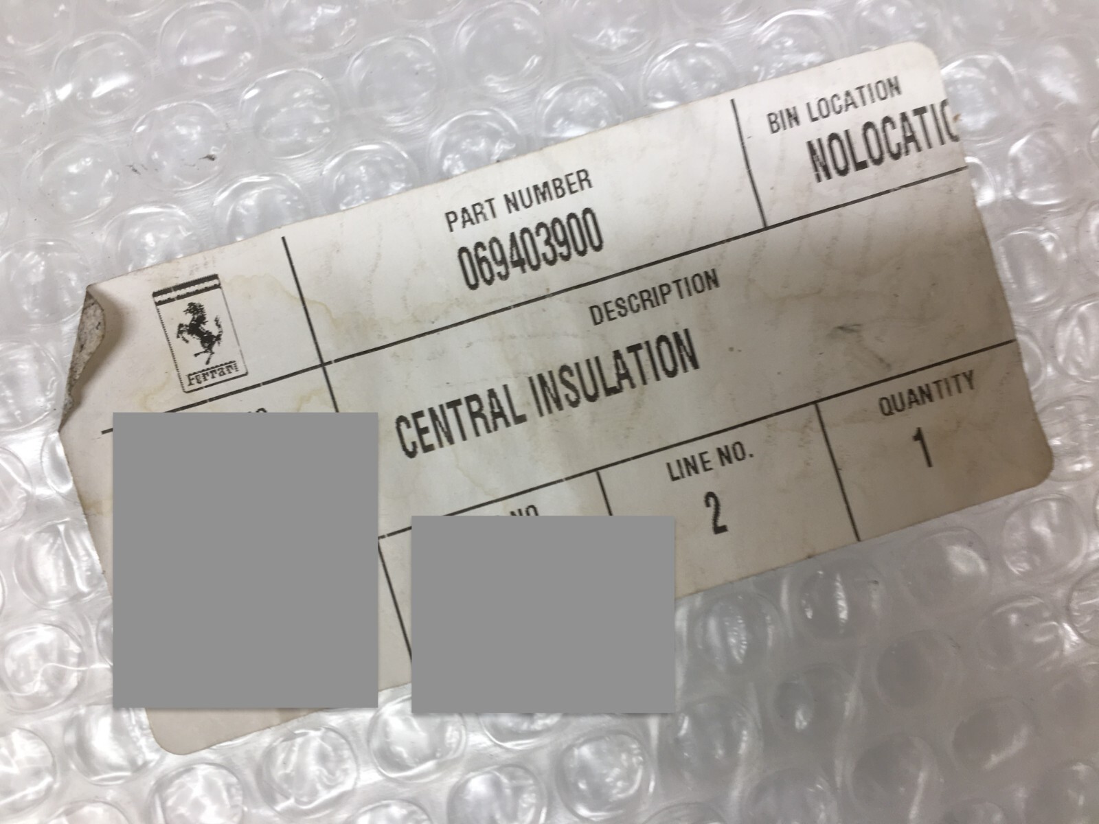 🥨 MINT Genuine 05-09 Ferrari F430 Spider Central Insulation OEM 069403900