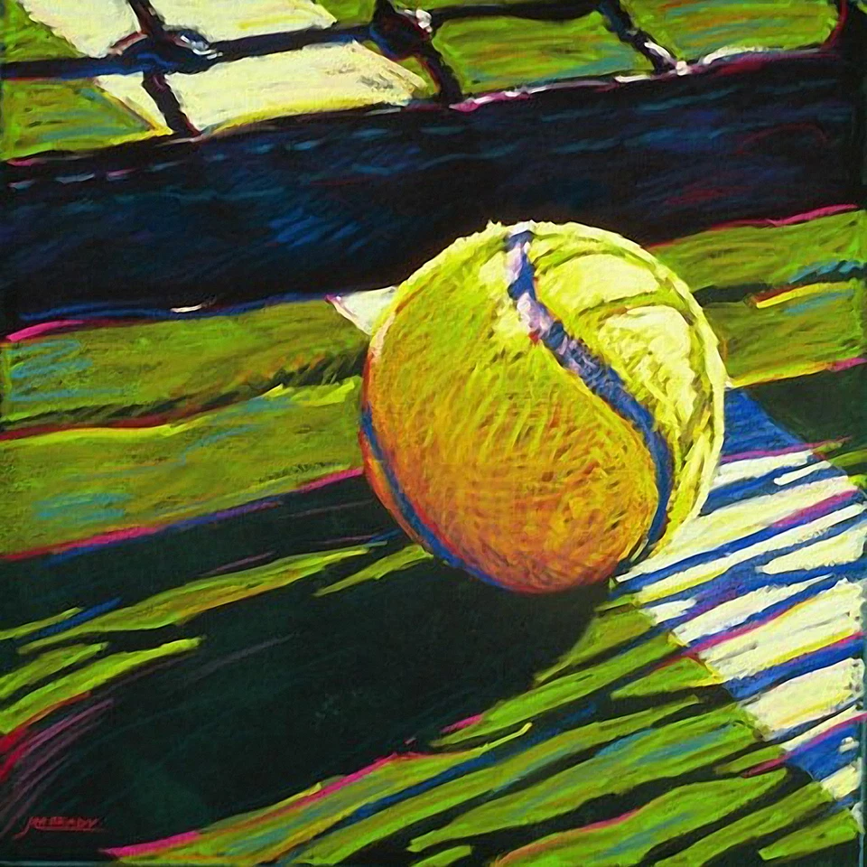 Pelota de tenis en reposo - ARTE DE PARED EN LIENZO o IMPRESIÓN Foto 2 de 2