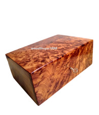 wooden thuya burl handmade Morocco jewellery box thuya wood , storage box thuya