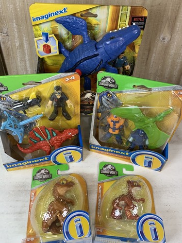 2018 Jurassic World IMAGINEXT Figures And Dinosaurs Cretaceous Kenji Malcolm Lot