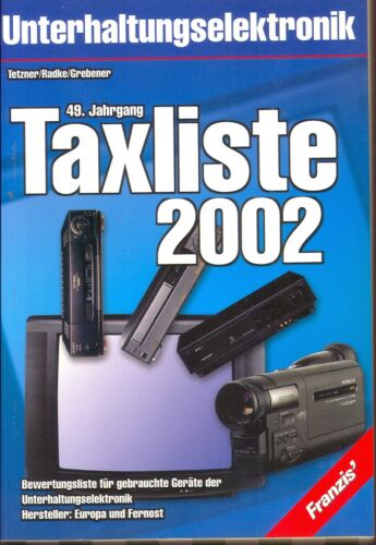 Taxliste Franzis Unterhaltungselektronik 2002 - Bild 1 von 1