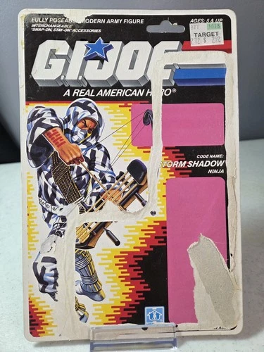 GI Joe Storm Shadow v2 1988 Full Uncut 34 Card back File Card